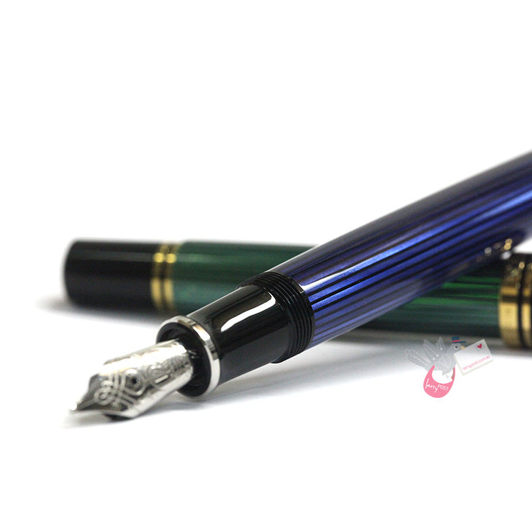 PELIKAN Souveran M805 Fountain Pen - Black/Blue/Palladium Trim