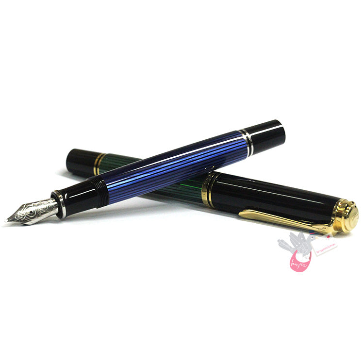 PELIKAN Souveran M805 Fountain Pen - Black/Blue/Palladium Trim