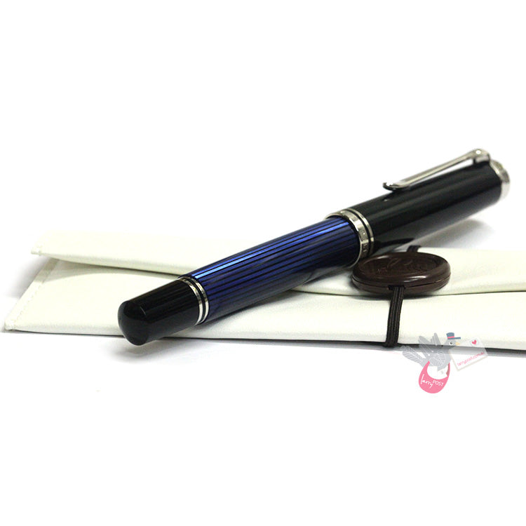 PELIKAN Souveran M805 Fountain Pen - Black/Blue/Palladium Trim