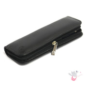 PELIKAN Black Napa Leather Zippered Pen Pouch - Double