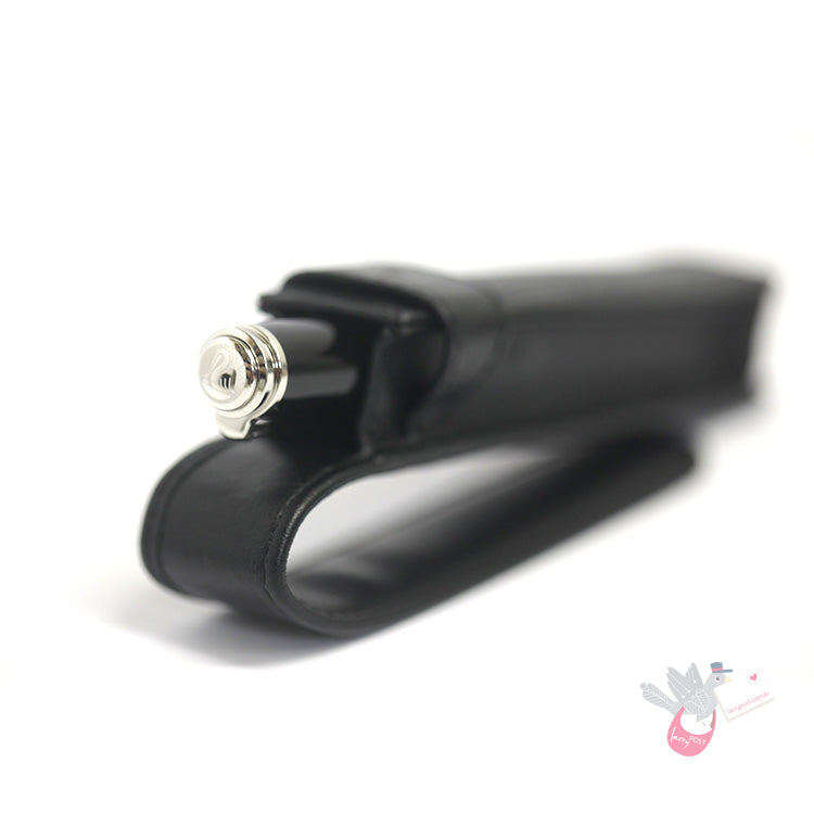 PELIKAN Black Leather Pen Pouch - Single