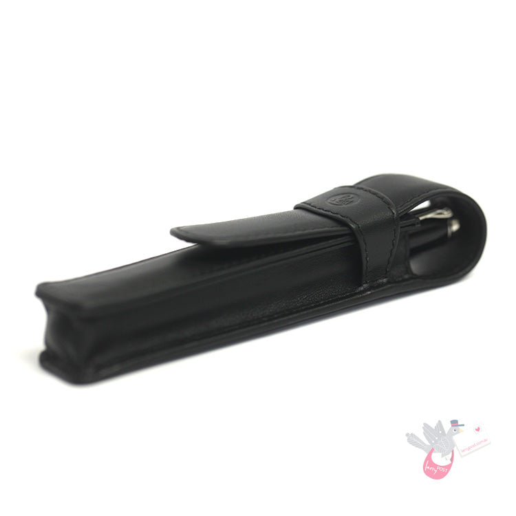 PELIKAN Black Leather Pen Pouch - Single