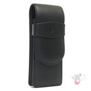 PELIKAN Black Leather Pen Pouch - Triple