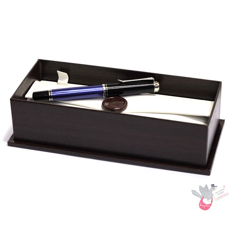 PELIKAN Souveran M405 Fountain Pen - Black/Blue/Palladium Trim