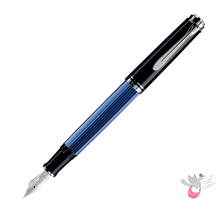 PELIKAN Souver’_n M405 Fountain Pen - Black/Blue/Palladium Trim