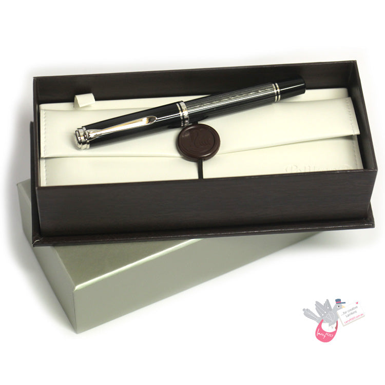 PELIKAN Souveran M805 Stresemann Fountain Pen - Anthracite/Palladium Trim