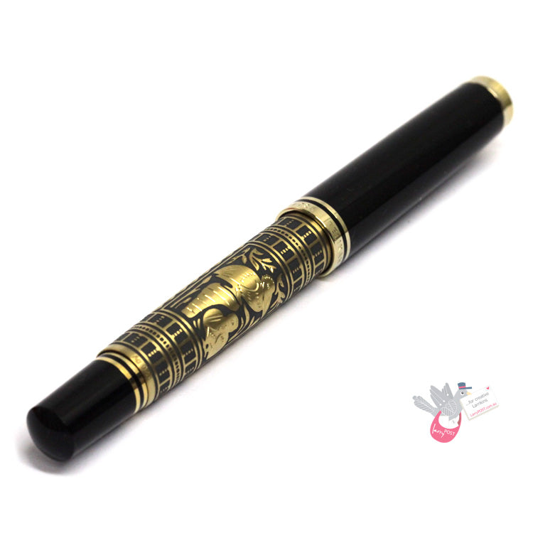 PELIKAN Toledo M900 (18K nib, 925 Silver Sleeve) Fountain Pen - Black