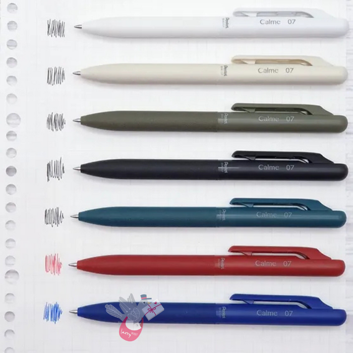 PENTEL Calme Ballpoint Pen (0.7mm) - Khaki (Black ink)