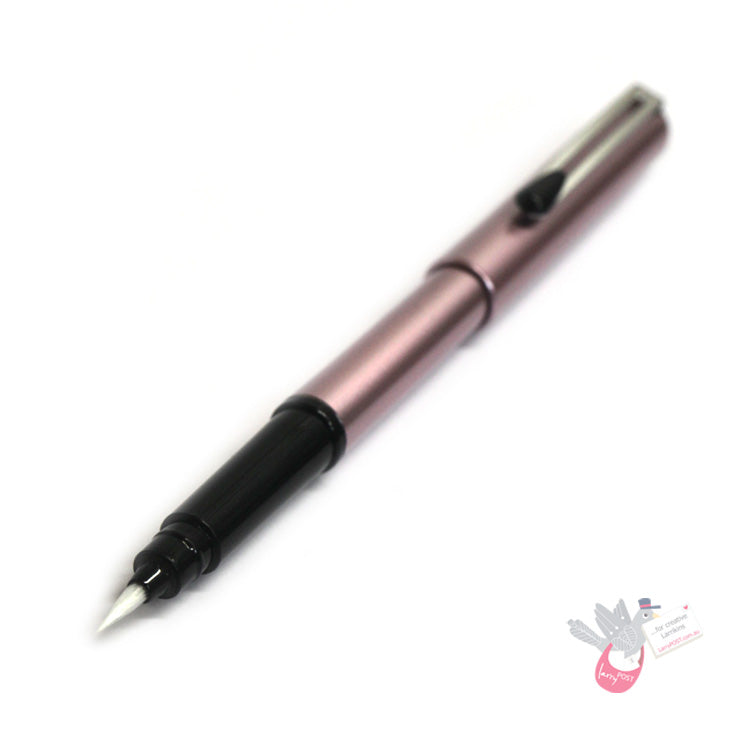PENTEL Pocket Brush Pen - Single - Metallic Pink (includes 2 black permanent ink cartridges)