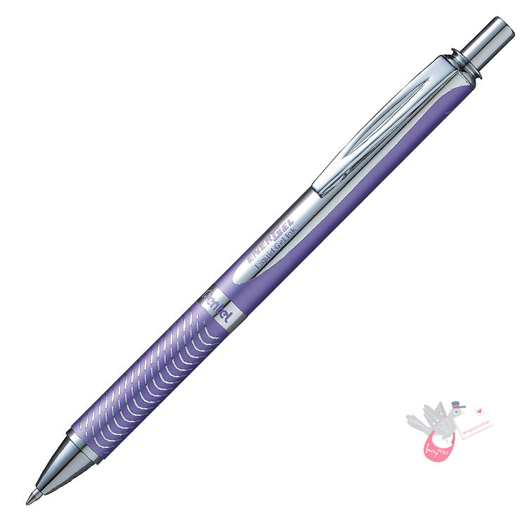 PENTEL Energel Retractable Gel Pen - Violet Barrel - 0.7mm - Metal Gift Box