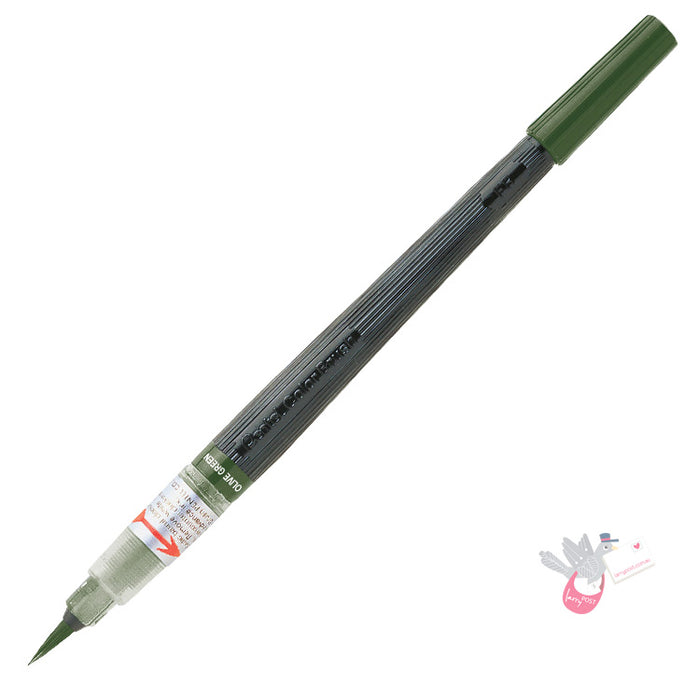 PENTEL Colour Brush Pen - Olive Green
