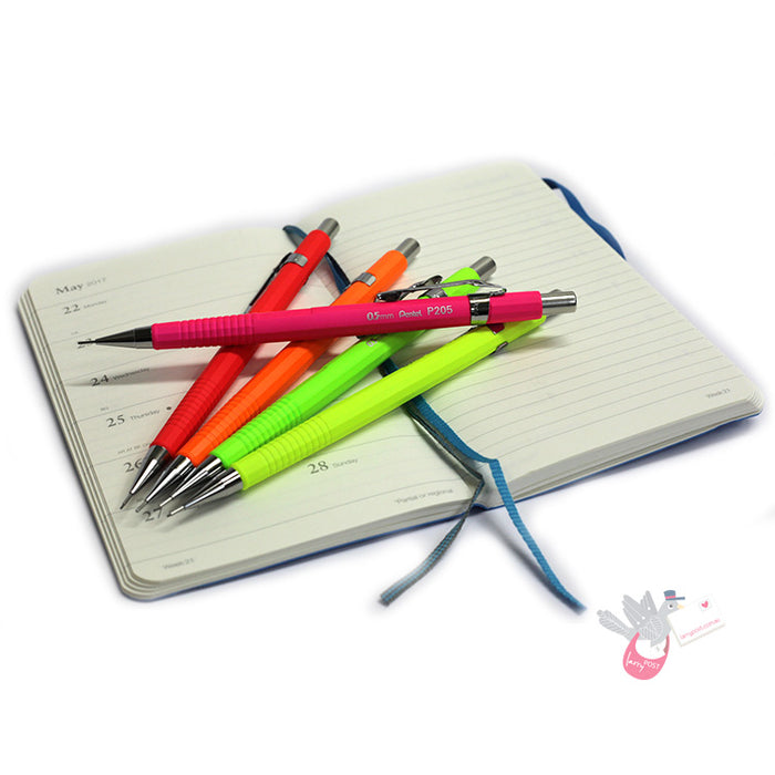 PENTEL Mechanical Drafting Pencil (P205) - Fluro Yellow - 0.5mm