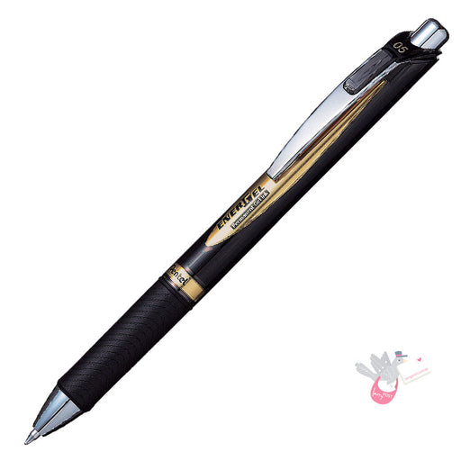 PENTEL Permanent Energel Retractable Metal Tip 0.5mm Black