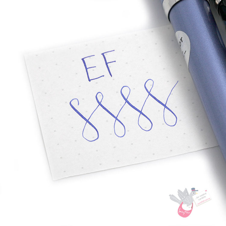 PILOT Metal Falcon Fountain Pen (14ct Gold Rhodium Plated Nib and Con-70) - Light Blue - Soft Fine Nib