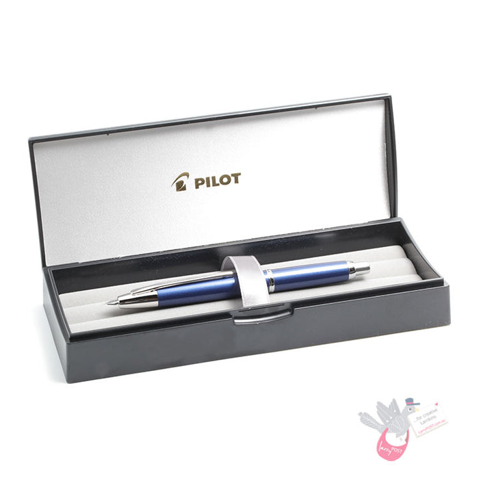 PILOT Capless Decimo Fountain Pen (18ct Gold Nib & Converter-40) - Dark Blue - Extra Fine Nib