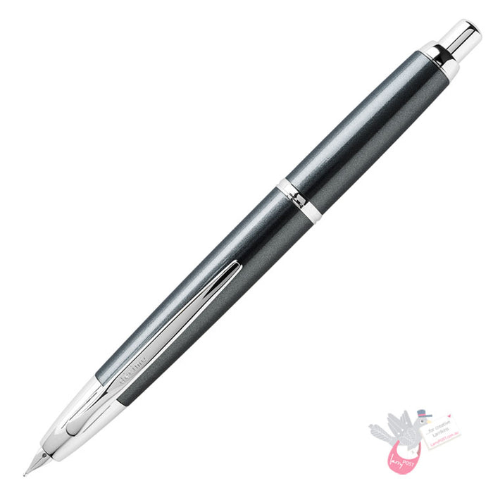 PILOT Capless Decimo Fountain Pen (18ct Gold Nib & Converter-40) - Grey - Extra Fine Nib