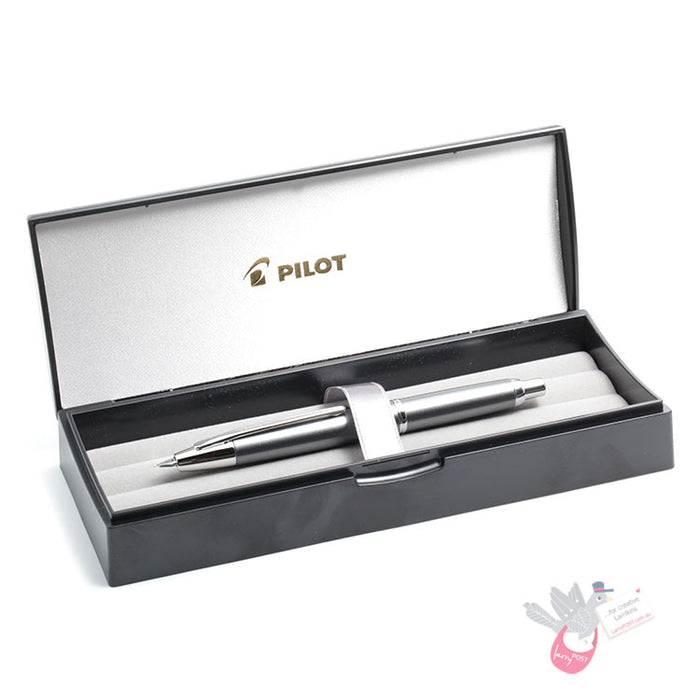 PILOT Capless Decimo Fountain Pen (18ct Gold Nib & Converter-40) - Grey - Extra Fine Nib