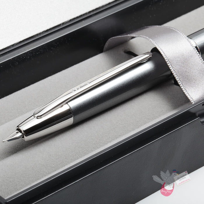 PILOT Capless Decimo Fountain Pen (18ct Gold Nib & Converter-40) - Grey - Extra Fine Nib