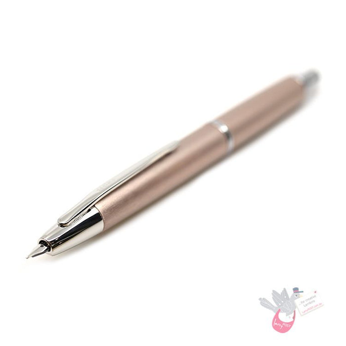 PILOT Capless Decimo Fountain Pen (18ct Gold Nib & Converter-40) - Champagne Pink - Medium Nib