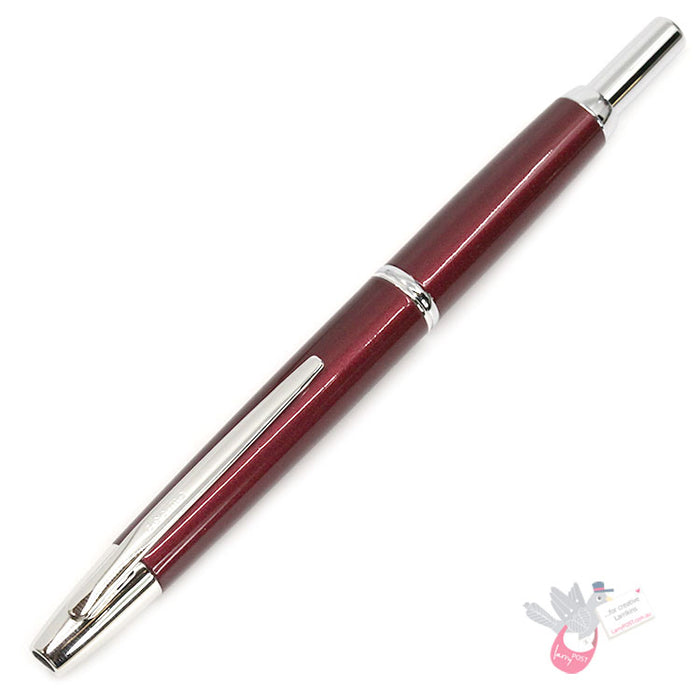 PILOT Capless Decimo Fountain Pen (18ct Gold Nib & Converter-40) - Red - Medium Nib