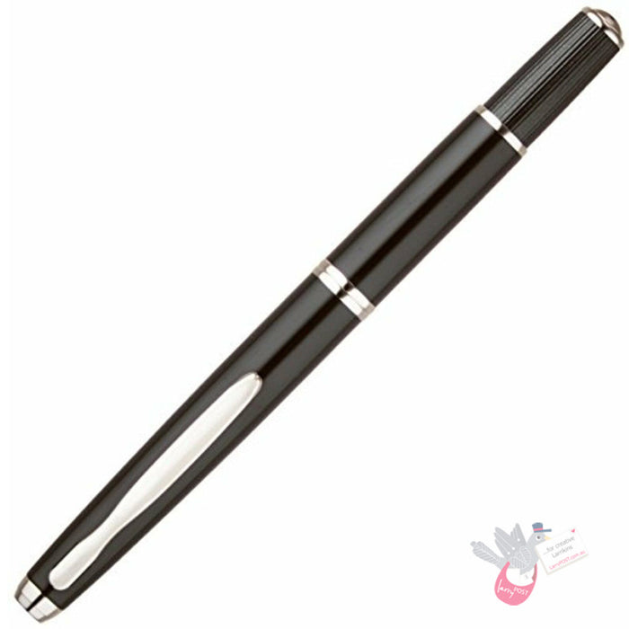 PILOT Capless FERMO (Vanishing Point) Fountain Pen (18ct Gold Nib & Converter-40) - Black - Fine Nib
