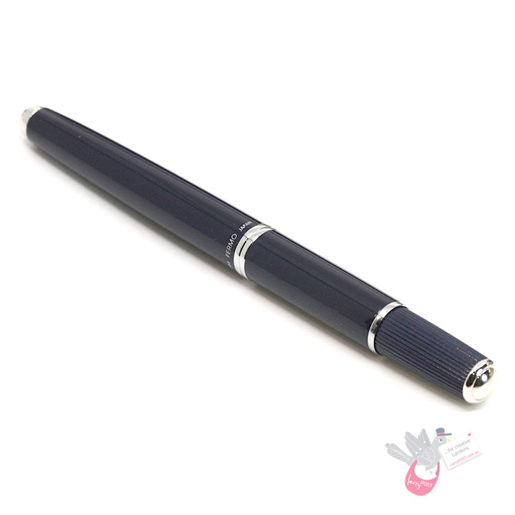 PILOT Capless FERMO (Vanishing Point) Fountain Pen (18ct Nib & Converter-40) - Dark Blue - Fine Nib