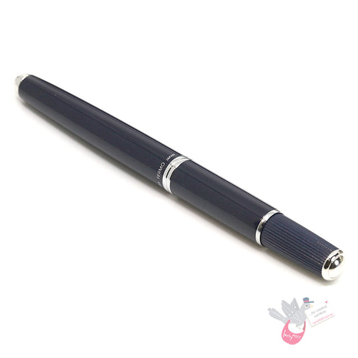 PILOT Capless FERMO (Vanishing Point) Fountain Pen (18ct Nib & Converter-40) - Dark Blue - Fine Nib