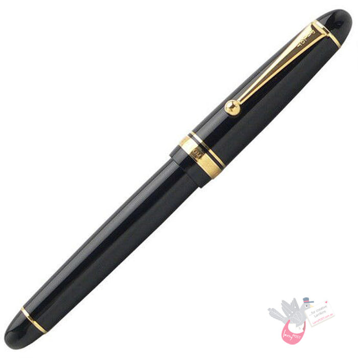 PILOT Custom 742 Fountain Pen (14ct Gold Nib, Con-70) - Black - Med Nib