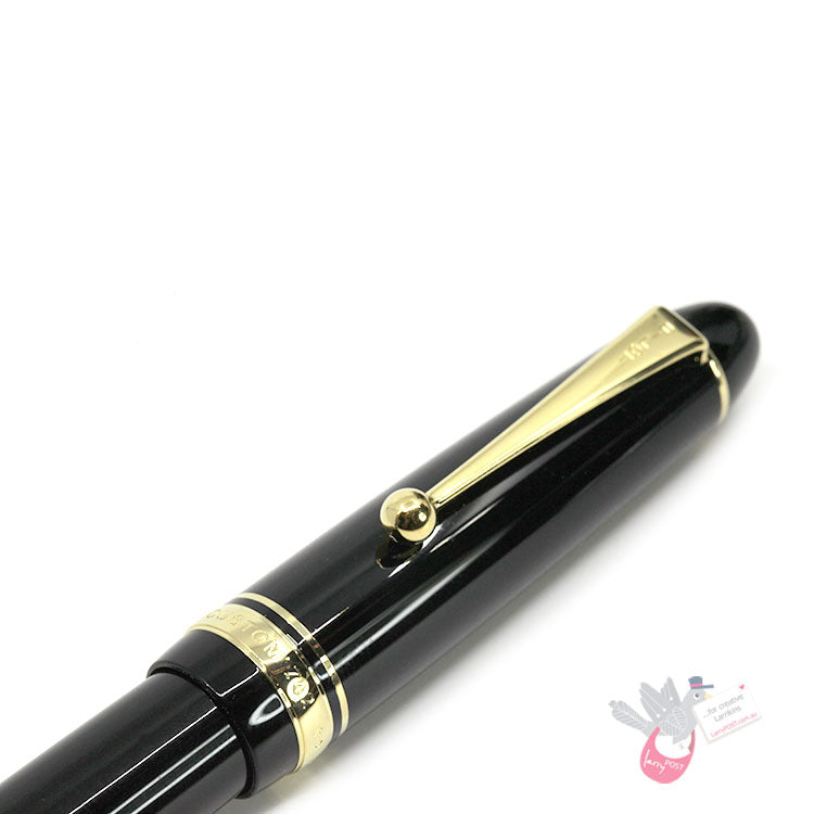 PILOT Custom 742 Fountain Pen (14ct Gold Nib #10, Con-70) - Black - FA (Modern Flex) Nib