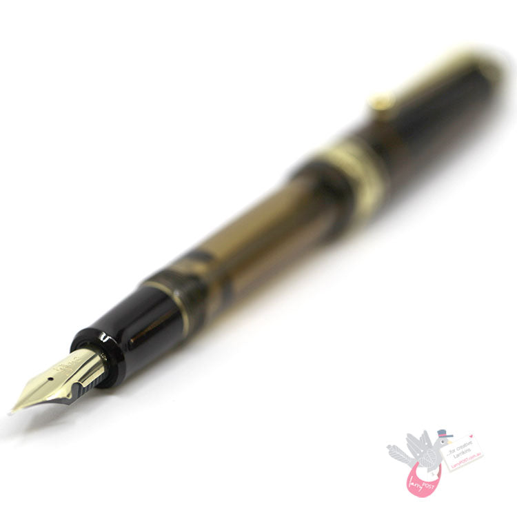 PILOT Custom 823 Fountain Pen (14ct Gold Nib, plunger vacuum) - Brown - FA Nib