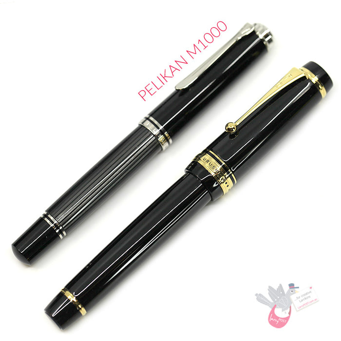 PILOT Custom Urushi Fountain Pen (18ct Gold Nib, Con-70) - Black - Fine Medium Nib