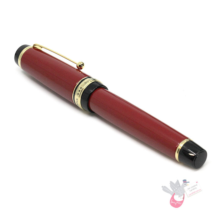 PILOT Custom Urushi Fountain Pen (18ct Gold Nib, Con-70) - Red - Medium Nib