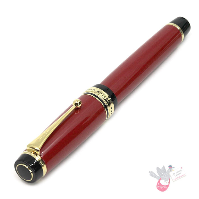 PILOT Custom Urushi Fountain Pen (18ct Gold Nib, Con-70) - Red - Broad Nib