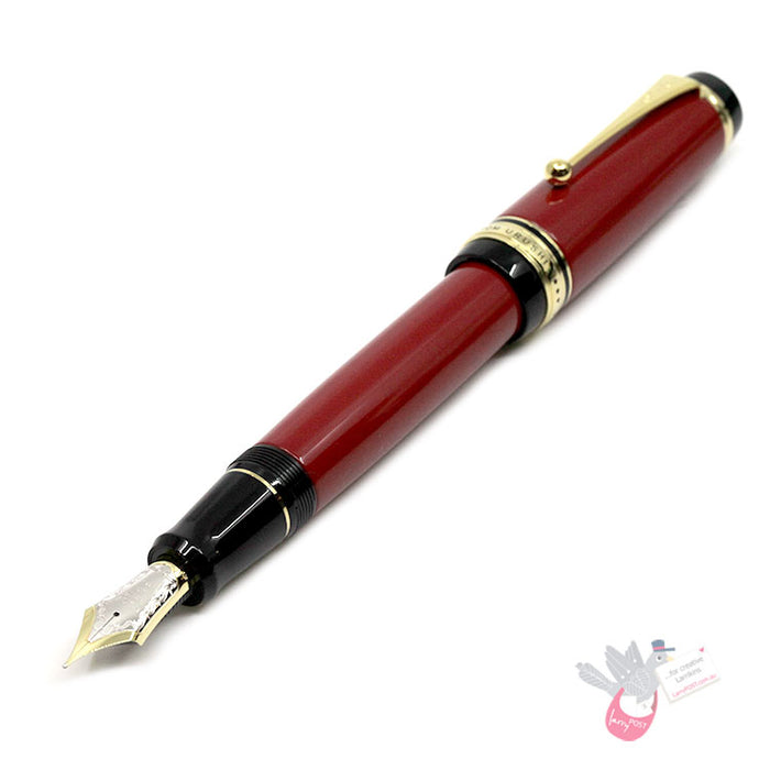 PILOT Custom Urushi Fountain Pen (18ct Gold Nib, Con-70) - Red - Fine Medium Nib