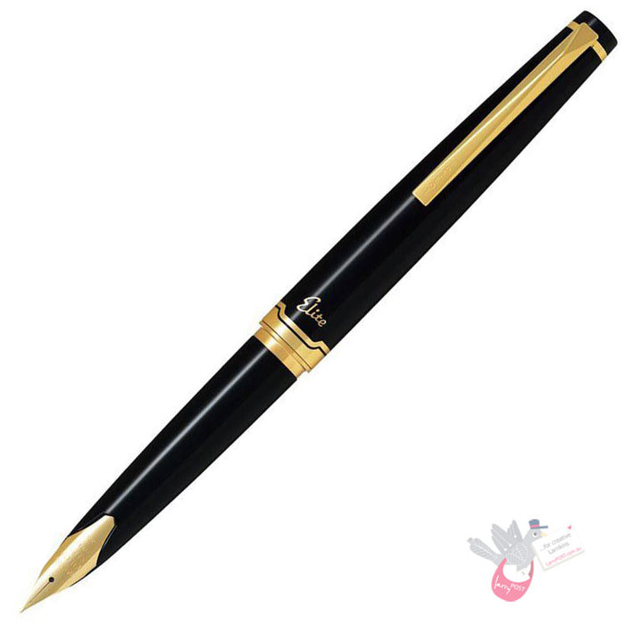 PILOT Elite E95S Fountain Pen (14ct nib & Converter-40) - Black Body - Extra Fine Nib