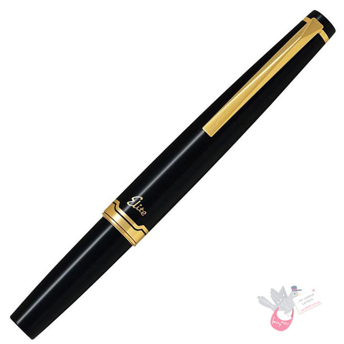PILOT Elite E95S Fountain Pen (14ct nib & Converter-40) - Black Body - Extra Fine Nib