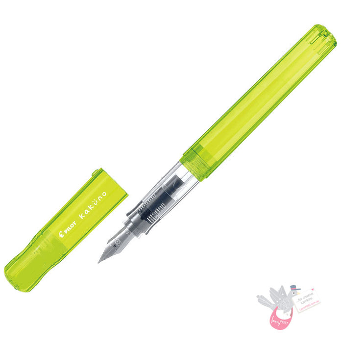 PILOT Kakuno Fountain Pen - Family Series - Baby - Transparent Yellow - Medium Nib