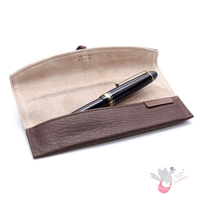 PILOT Pensemble Leather Pen Wrap - Single - Dark Brown