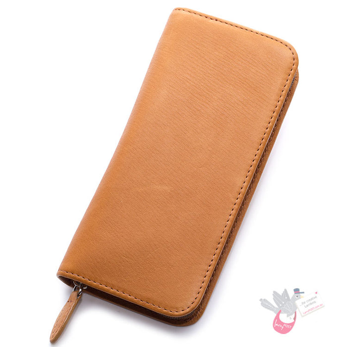 PILOT Pensemble Leather Zip Pen Case - 3 Pens - Brown