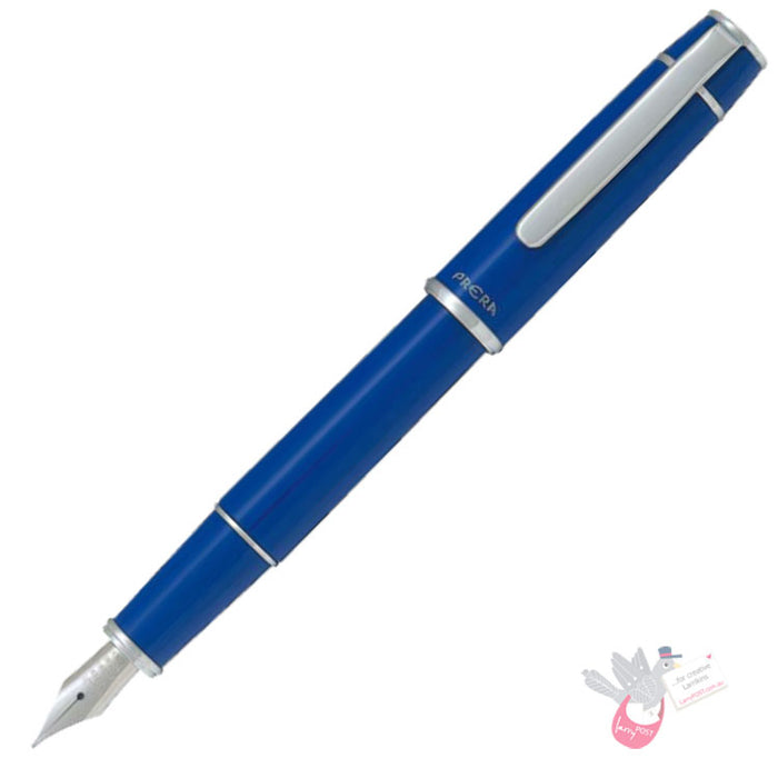 PILOT Prera Fountain Pen - White - Fine Nib + 3 x 15mL Ink Gift Set (Shin-Kai, Take-Sumi, Yama-Budo)