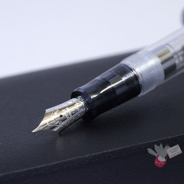 PILOT Custom 74 Fountain Pen (14ct Gold Nib, Con-70) - Clear - Fine Nib