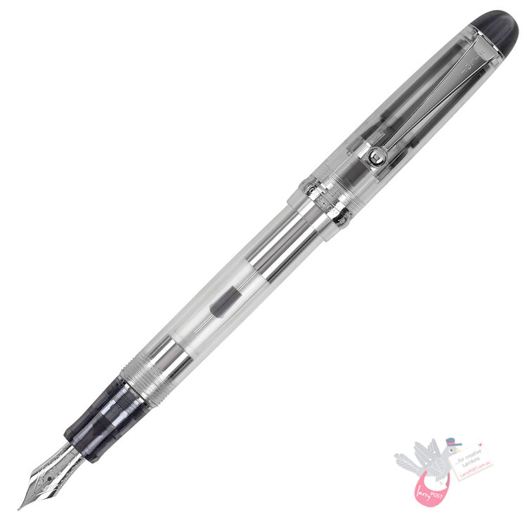 PILOT Custom 74 Fountain Pen (14ct Gold Nib, Con-70) - Clear - Medium Nib