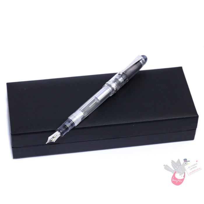 PILOT Custom 74 Fountain Pen (14ct Gold Nib, Con-70) - Clear - Fine Nib