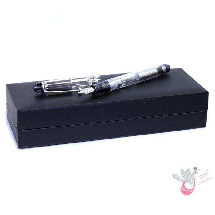 PILOT Custom 74 Fountain Pen (14ct Gold Nib, Con-70) - Clear - Fine Nib