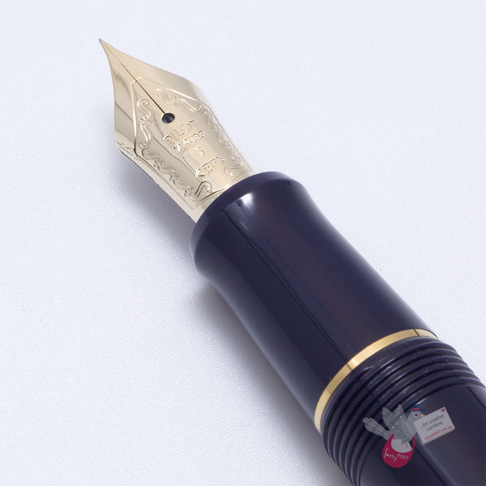 PILOT Custom 74 Fountain Pen (14ct Gold Nib, Con-70) - Dark Blue - Extra Fine Nib