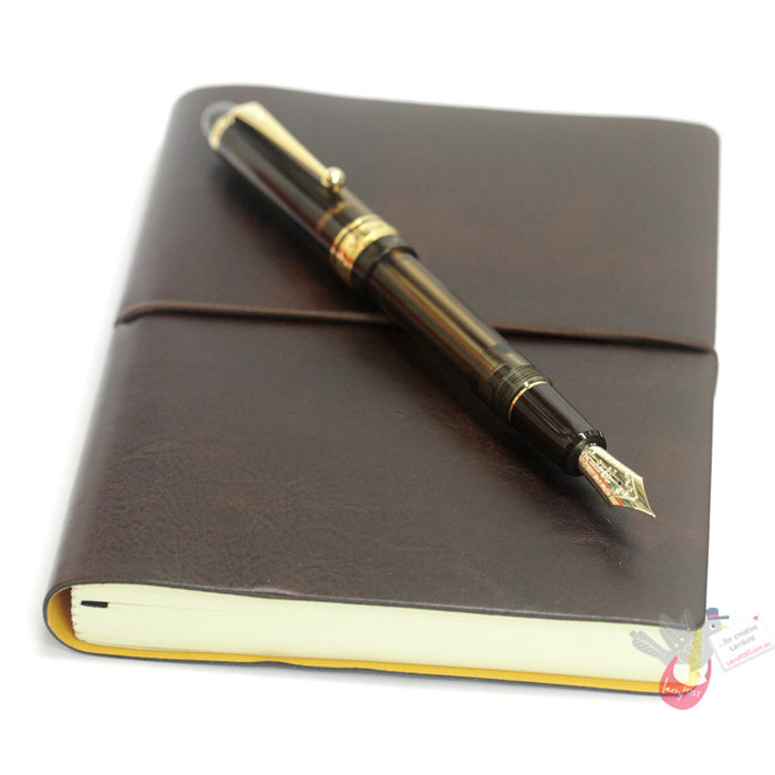 PILOT Custom 823 Fountain Pen (14ct Gold Nib, plunger vacuum) - Brown - Medium Nib