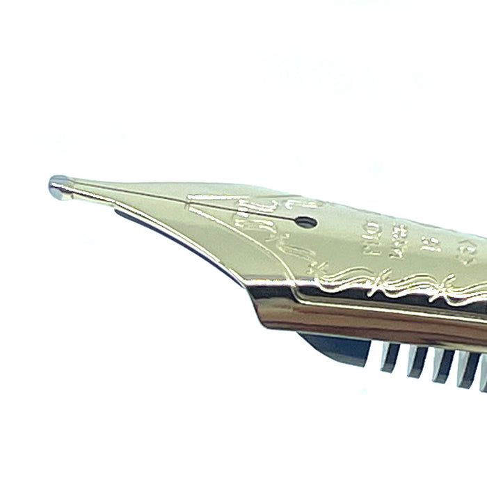 PILOT Custom 743 Fountain Pen (14ct Gold Nib, CON-70) - Black - Signature Nib