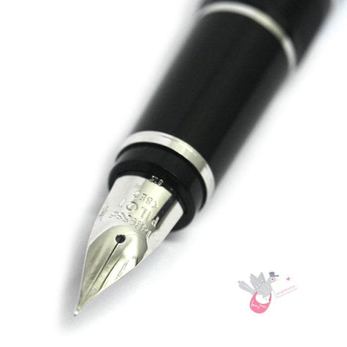 PILOT Metal Falcon Fountain Pen (14ct Gold Rhodium Plated Nib and Con-70) - Light Blue - Soft Fine Nib