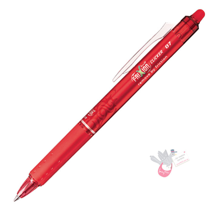 PILOT Frixion Clicker (Retractable) Erasable Gel Pen - 0.7mm - Red