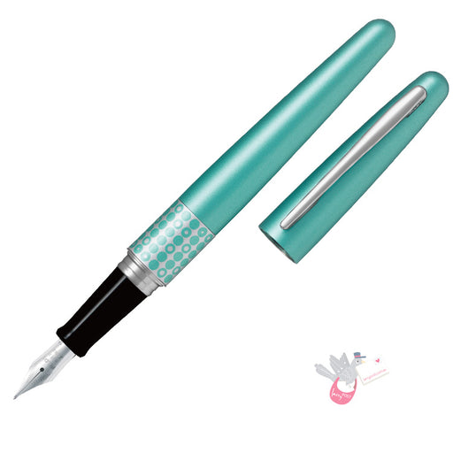 PILOT MR3 Fountain Pen - Dots Aqua - Medium Nib